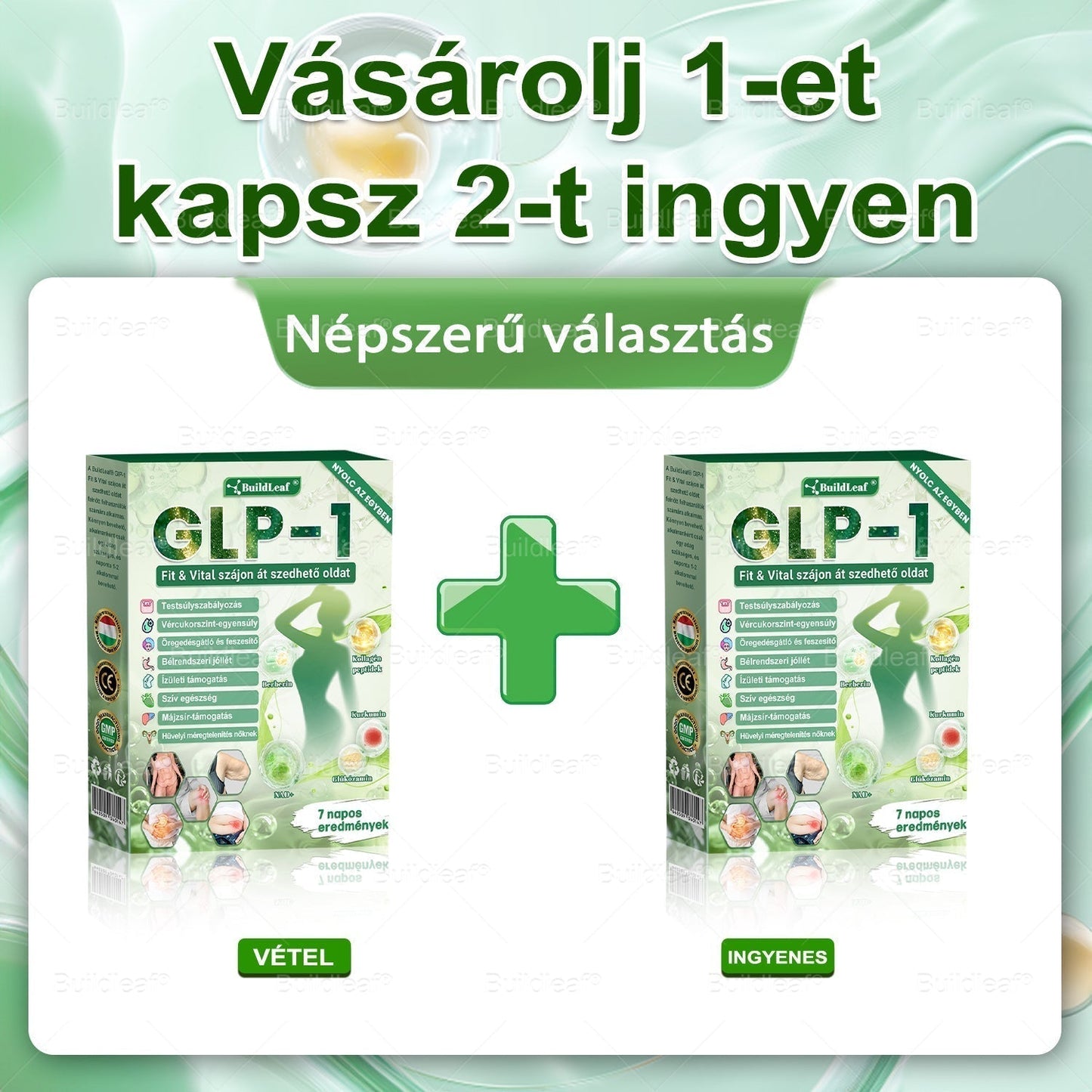 🌱BuildLeaf® Berberine GLP-1 Pro Súlycsökkentő Szájon át szedhető oldat segíthet a makacs súlytöbblet, anyagcsere- és energiaproblémák kezelésében, támogatva a jobb közérzetet és vitalitást